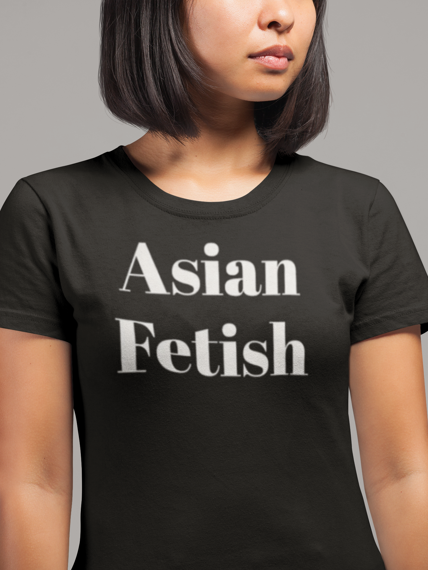 "Asian Fetish" Unisex Crewneck T-shirt  Black
