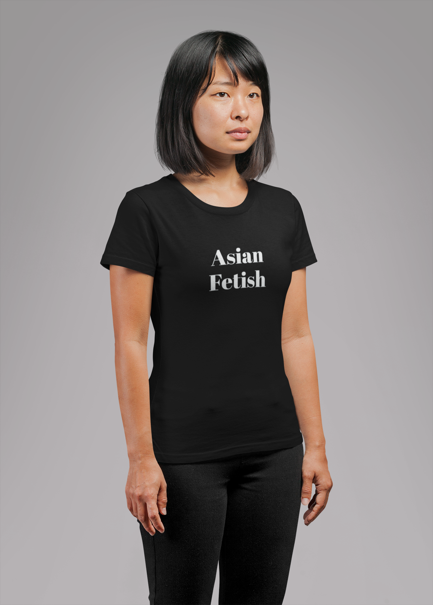 "Asian Fetish" Unisex Crewneck T-shirt  Black