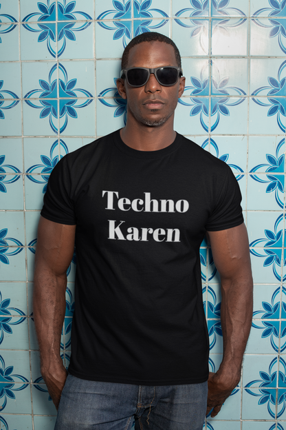 "Techno Karen" Unisex Crewneck T-shirt  Black