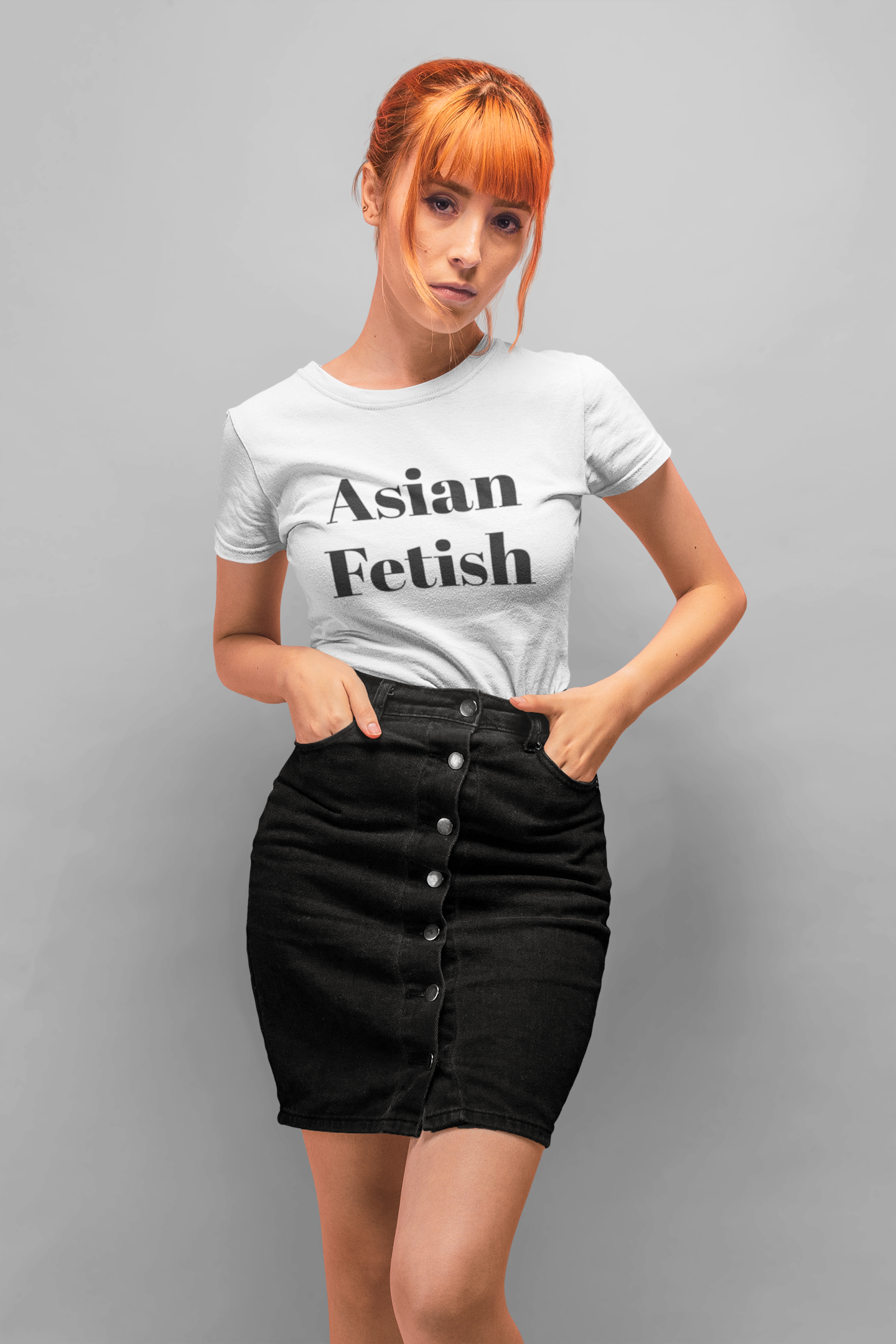 "Asian Fetish" Unisex Crewneck T-shirt  White