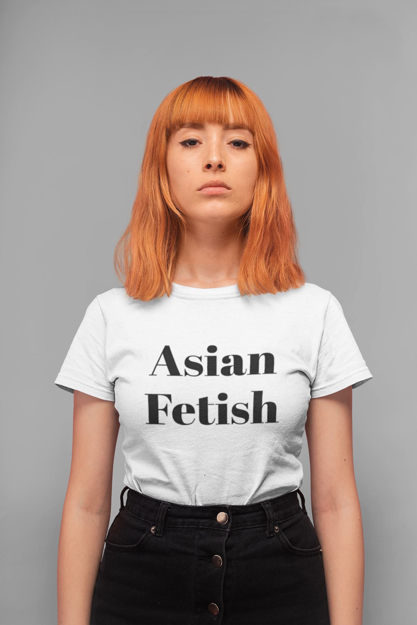 "Asian Fetish" Unisex Crewneck T-shirt  White