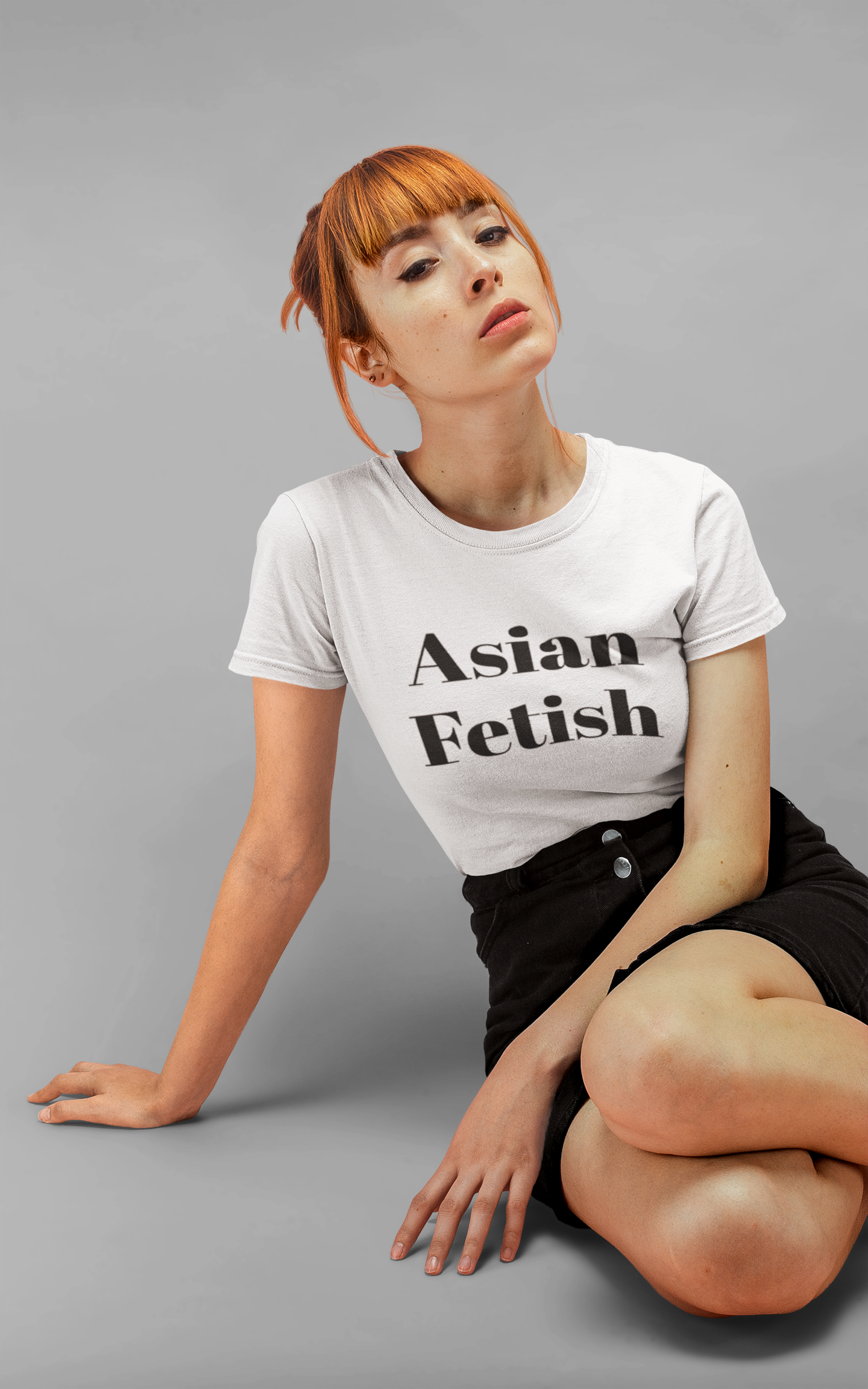 "Asian Fetish" Unisex Crewneck T-shirt  White