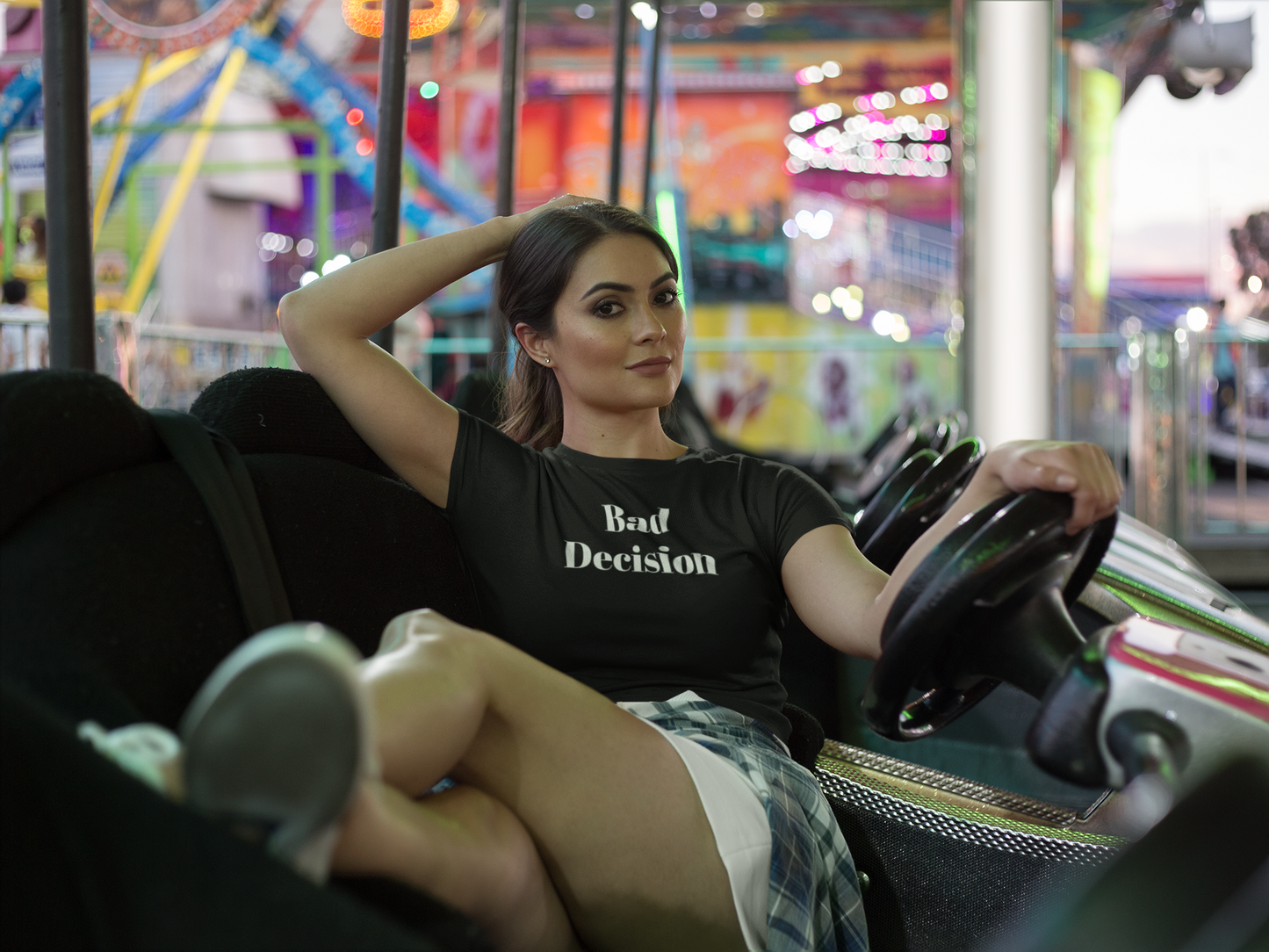 "Bad Decision" Classic Unisex Crewneck T-shirt Black